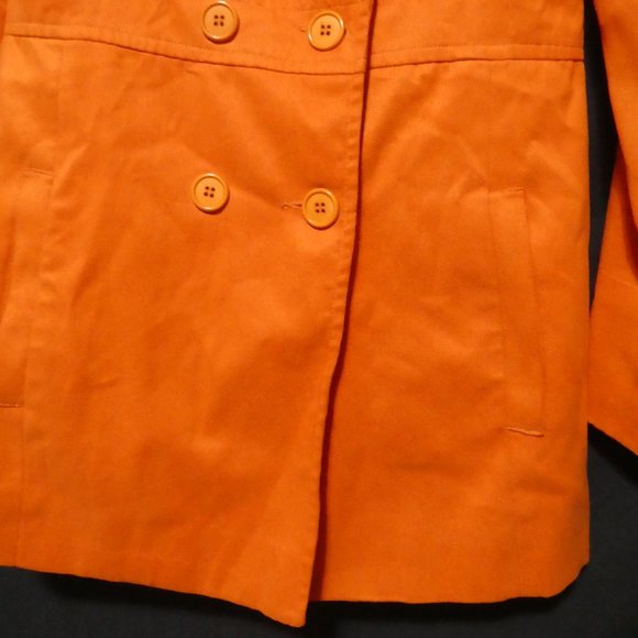 INFLUENCE DE NAF NAF | GWI 11 BL T 38 | Gorgeous Orange Pea Coat | NWOT - Picture 8 of 16